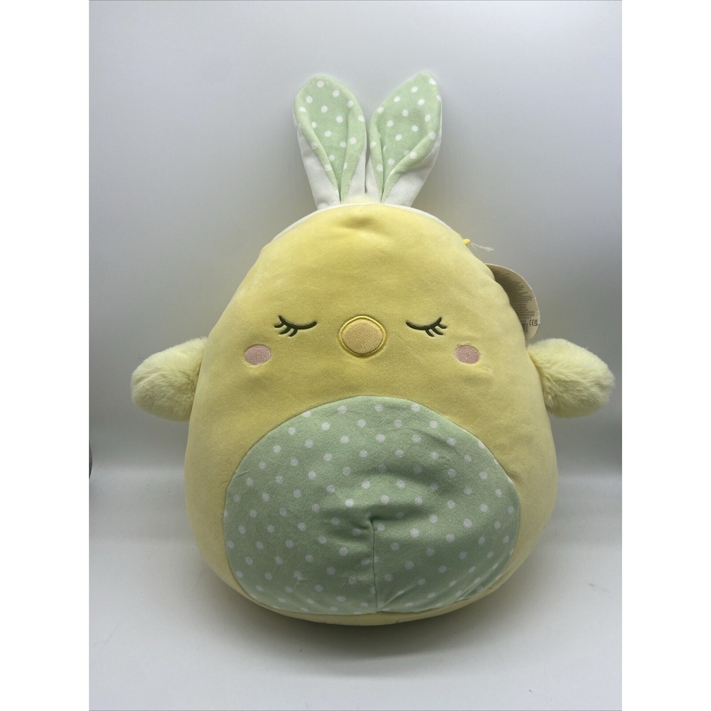 Squishmallows Plush Aimee The Chick Bunny Ears Easter Toy Stuffed Animal Tag 13"